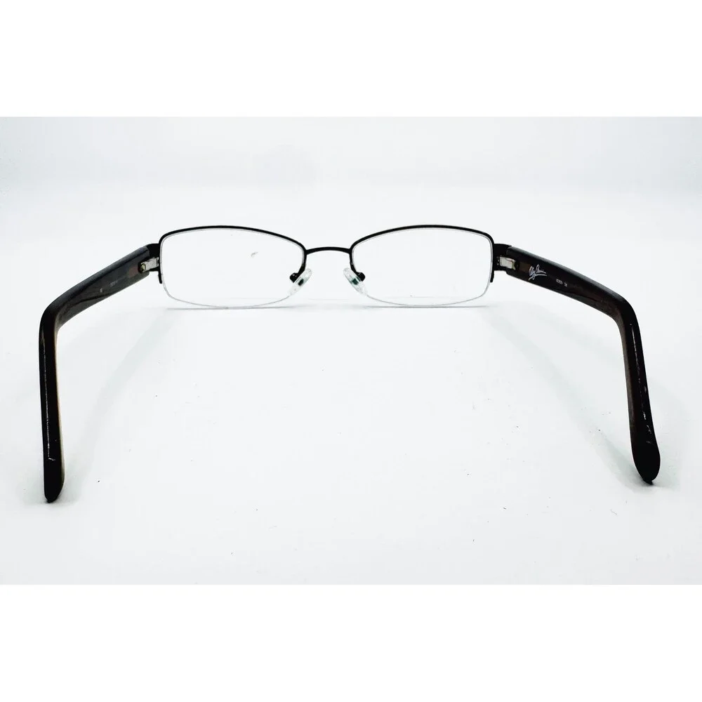 Oleg Cassini Eyeglasses Women Brown Semi-Rimless Rhinestone OCO326 53-18-135